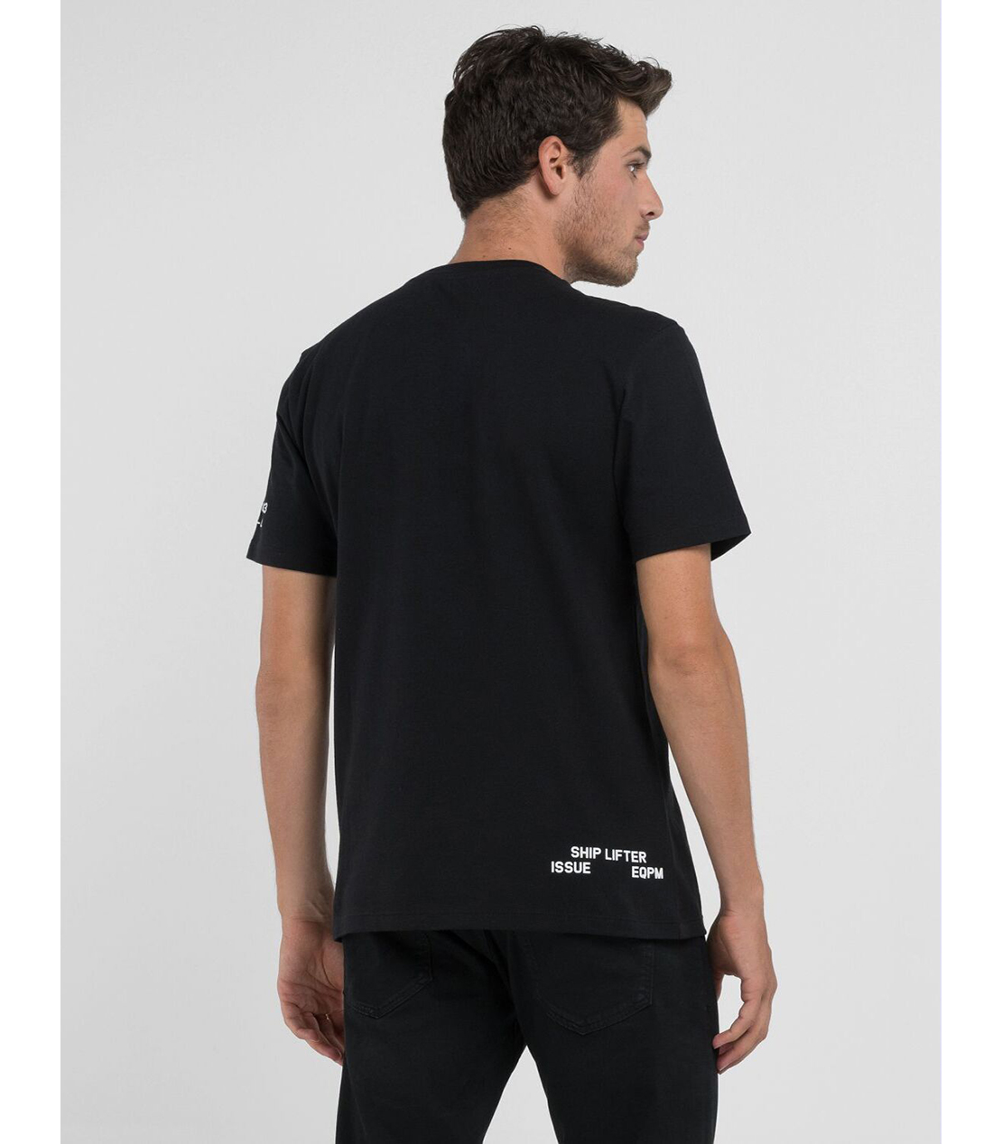 ヘビーピュアコットンジャージーレタリングTシャツ 詳細画像 ブラック 3